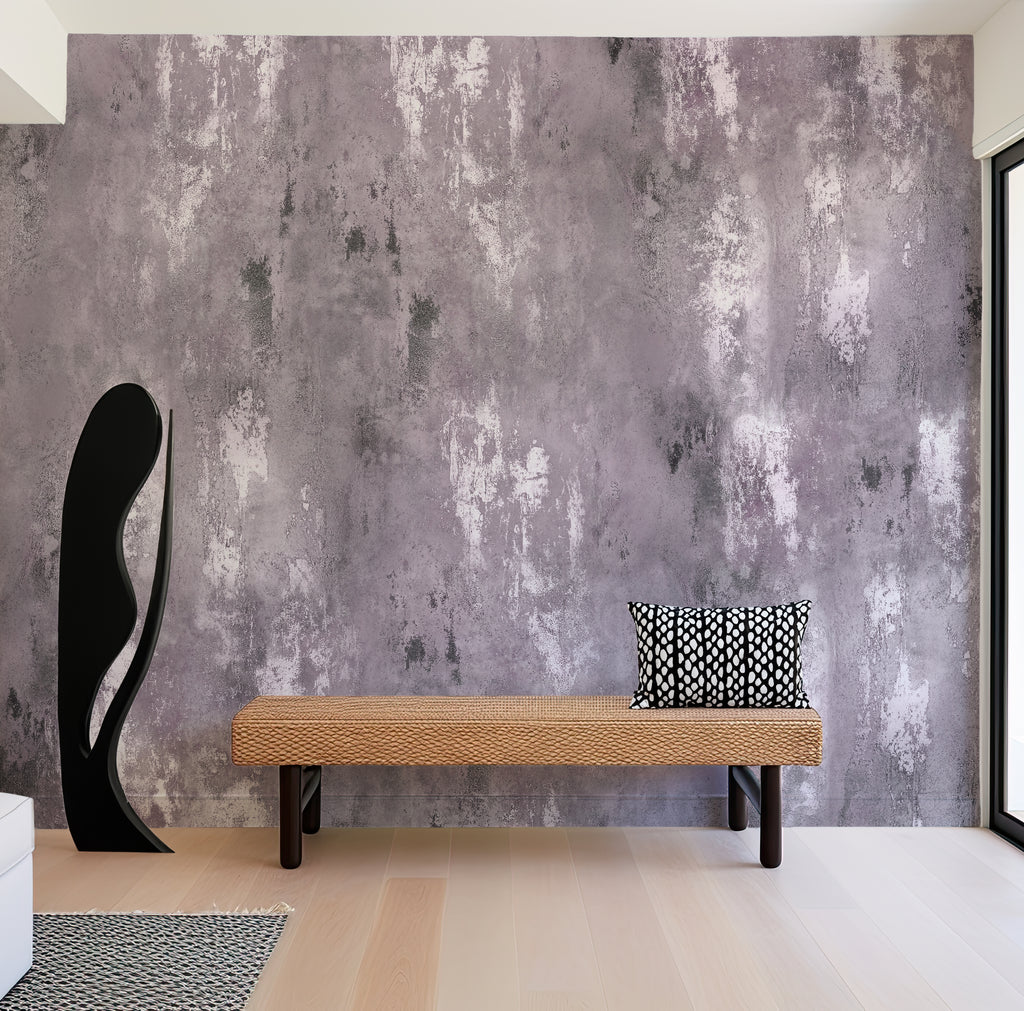 Soft Aubergine Plaster - Luxe Textures Luxury Wallpaper Mural