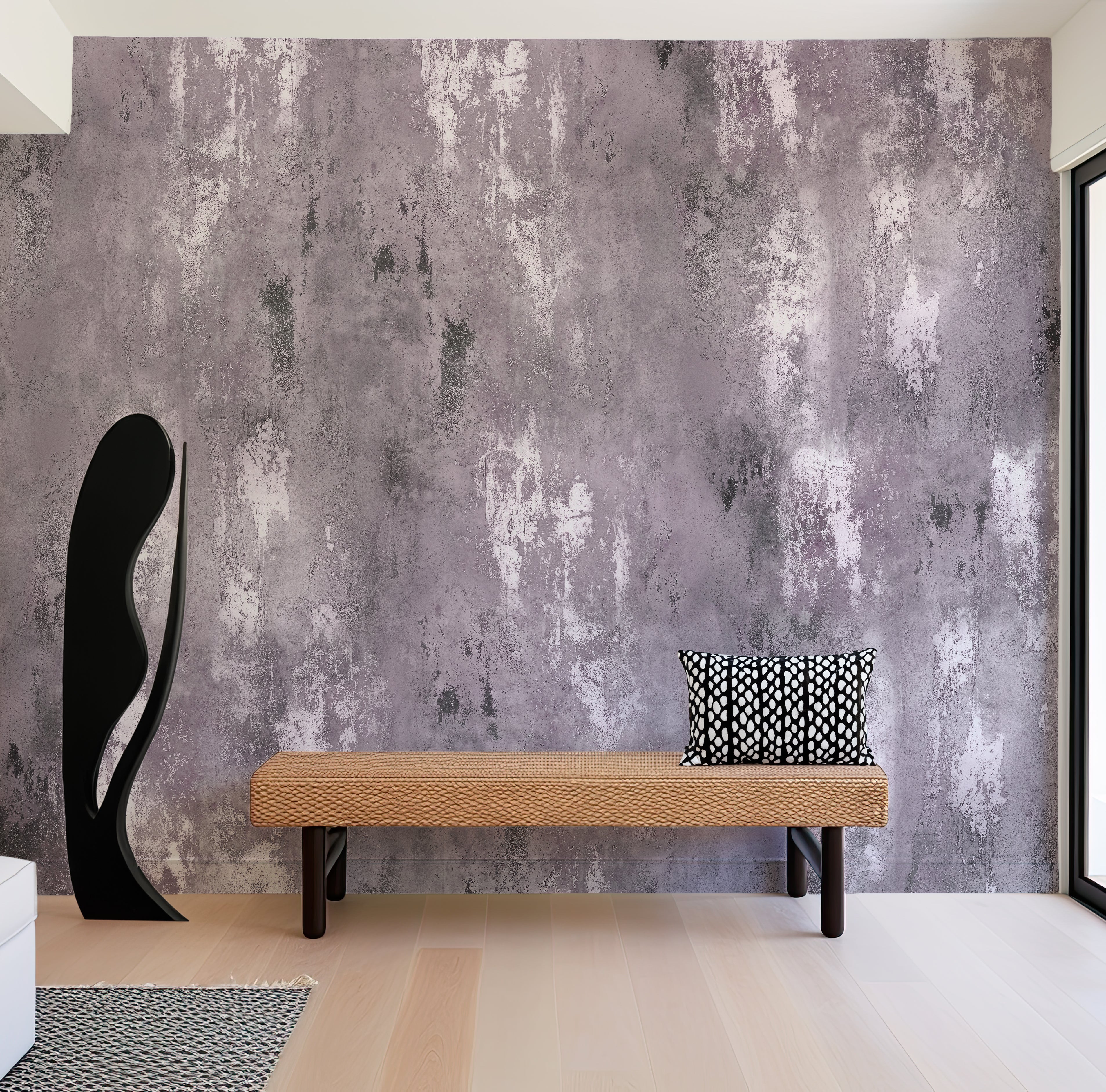 Soft Aubergine Plaster - Luxe Textures Luxury Wallpaper Mural