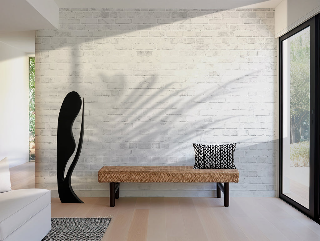 Whitewash Brick — Rustic Farmhouse Luxury Wallpaper Mural
