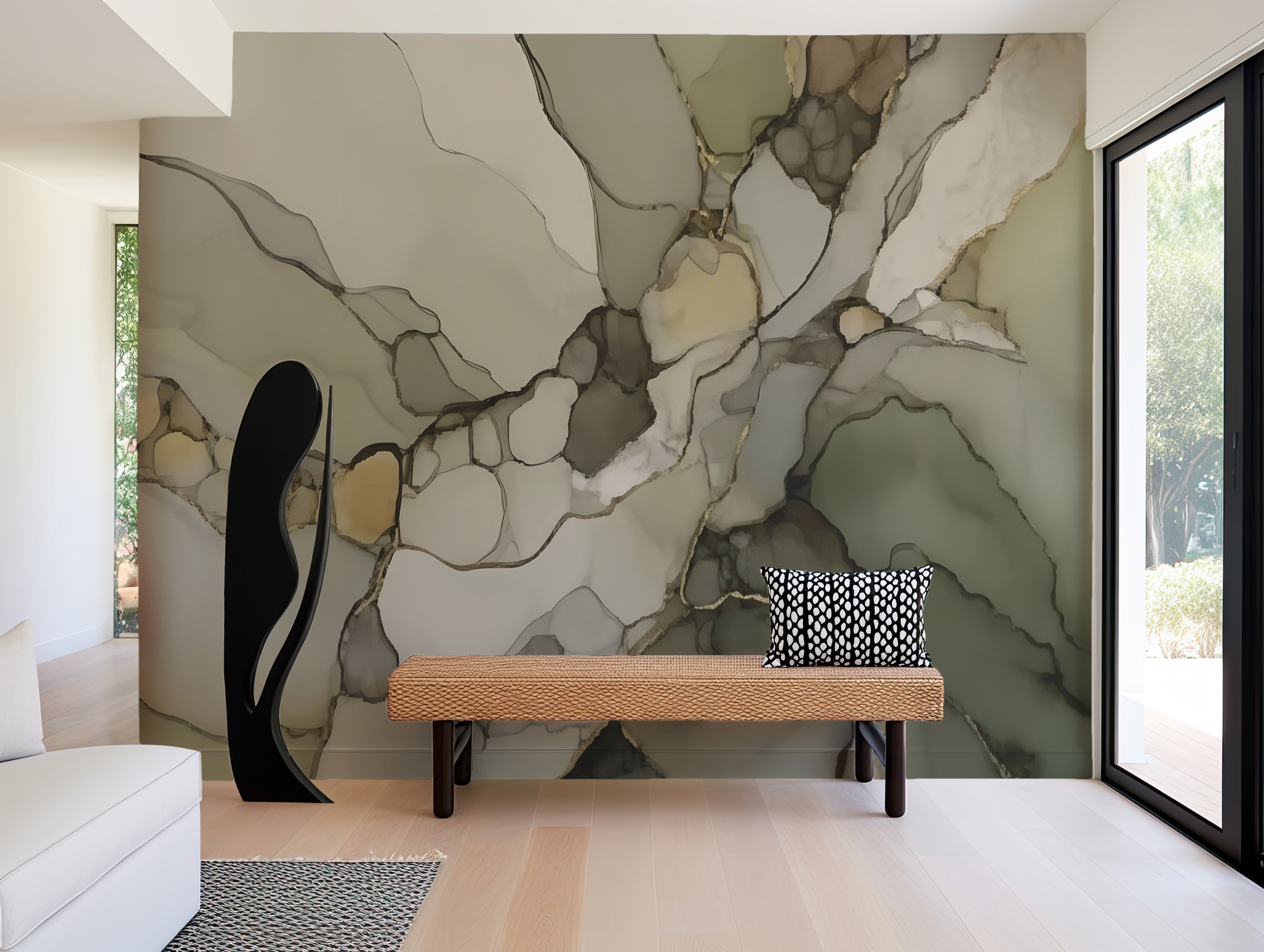Green Earth — Abstract Luxury Wallpaper Mural