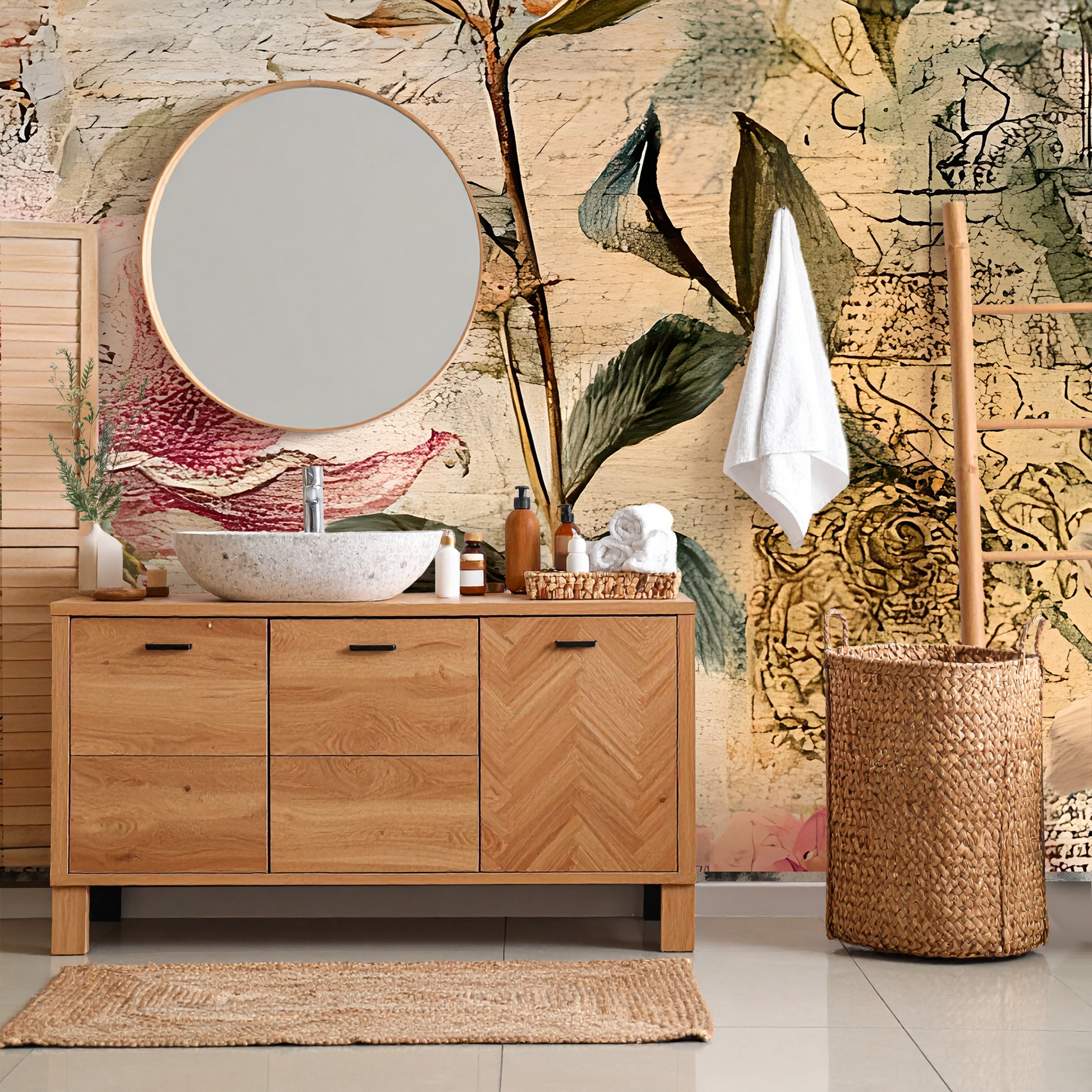 Floral Whimsy — Bold Florals Luxury Wallpaper Mural