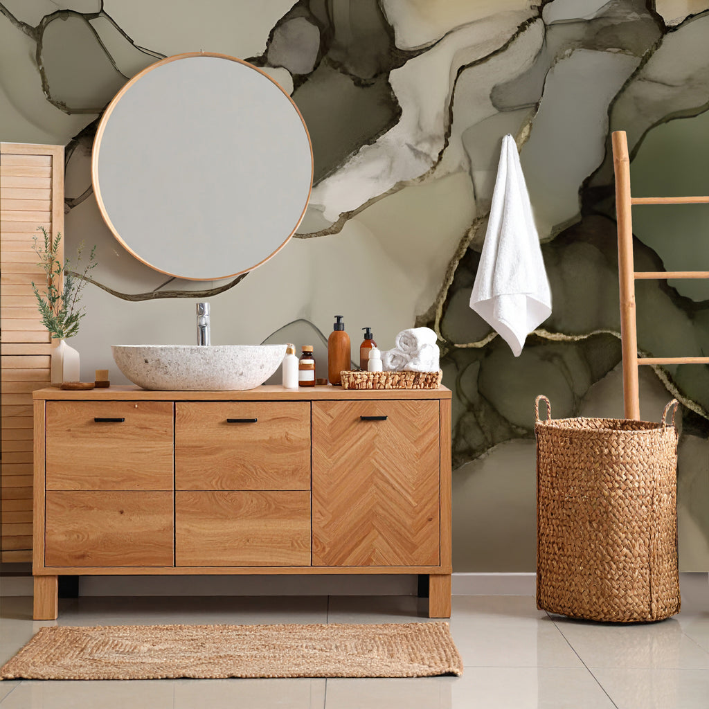 Green Earth — Abstract Luxury Wallpaper Mural
