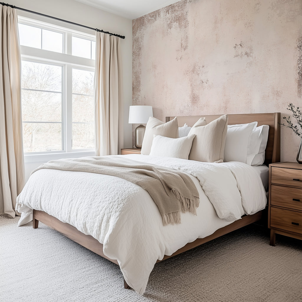 Blush Concrete - Luxe Textures Luxury Wallpaper Mural