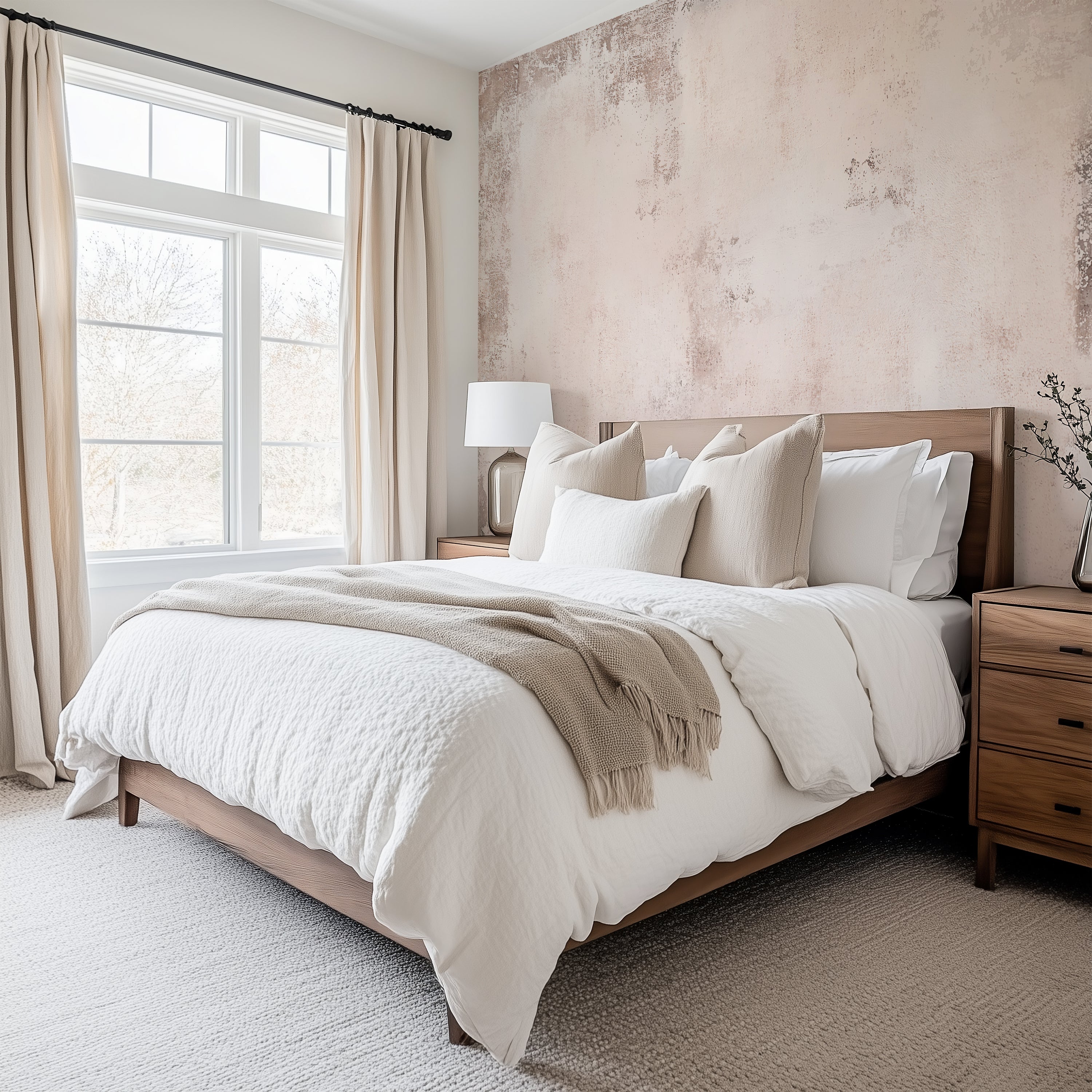 Blush Concrete - Luxe Textures Luxury Wallpaper Mural