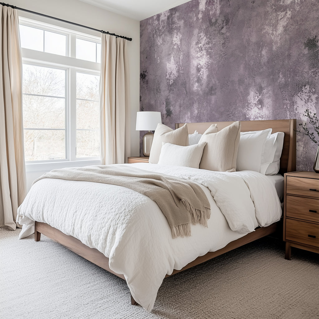 Soft Aubergine Plaster - Luxe Textures Luxury Wallpaper Mural