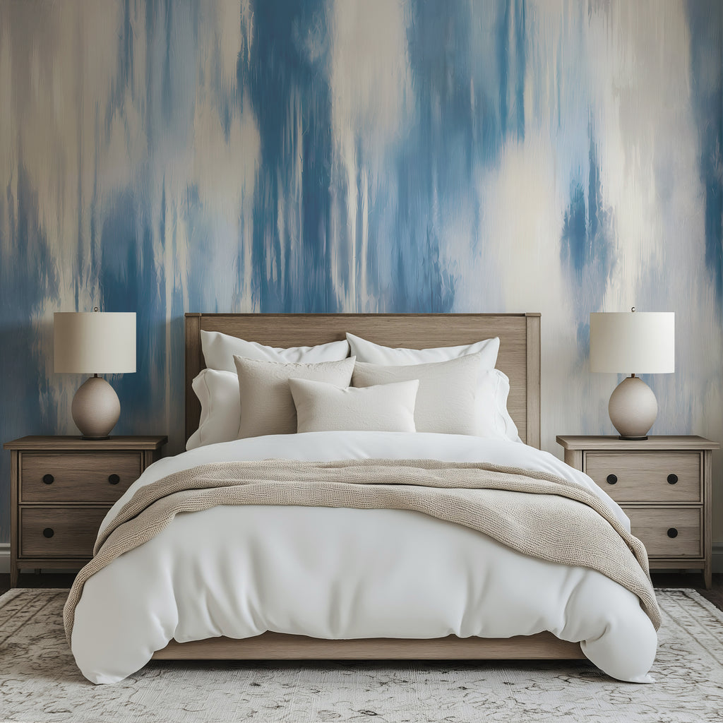 Soft Washed Ikat - Abstract Luxury Wallpaper Murals