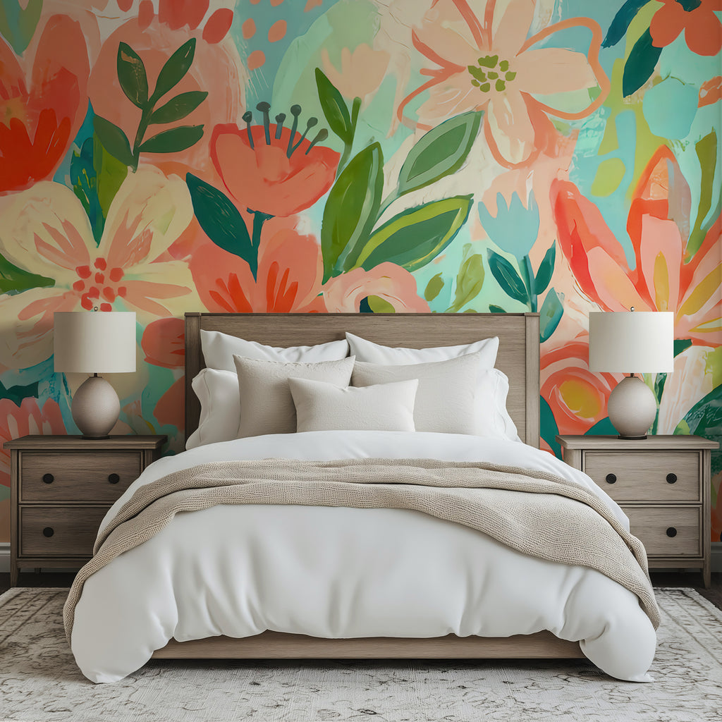 Happy Daisies —  Bold Florals Luxury Wallpaper