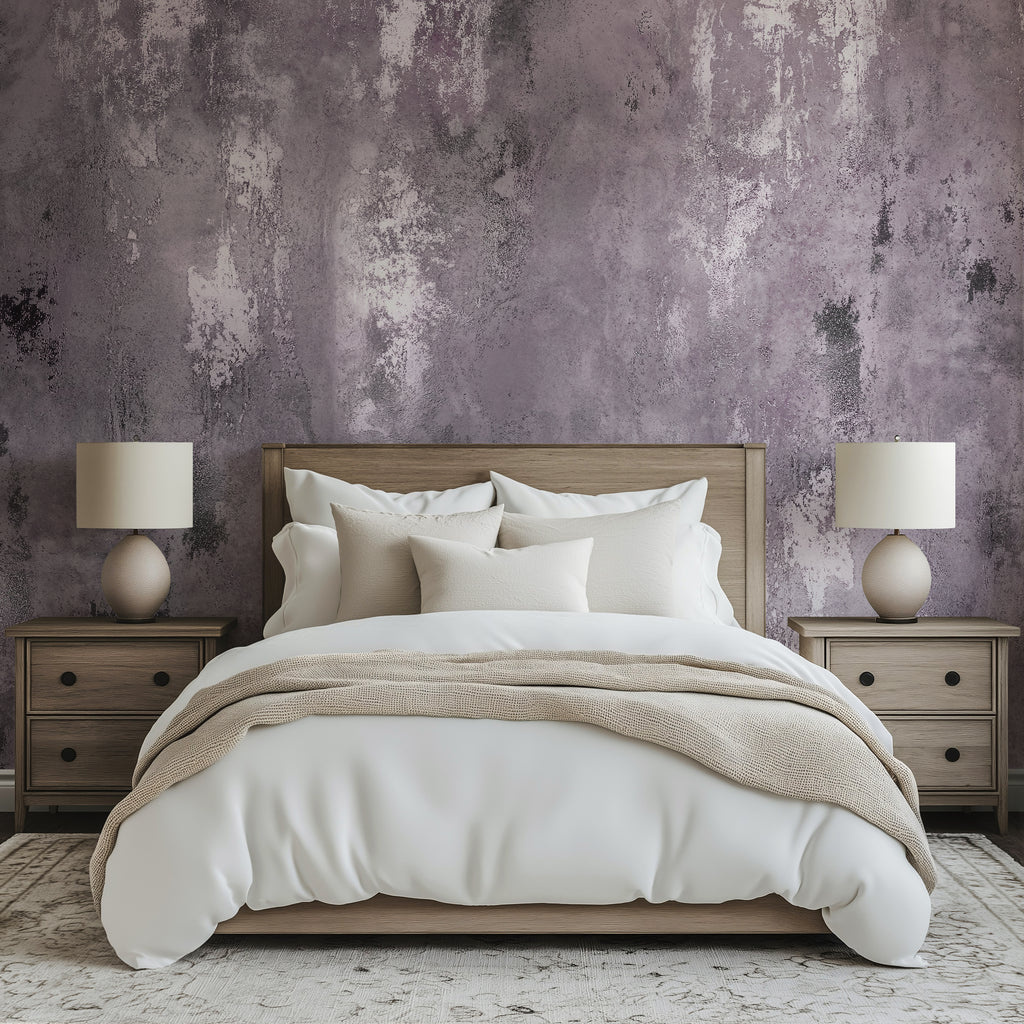 Soft Aubergine Plaster - Luxe Textures Luxury Wallpaper Mural