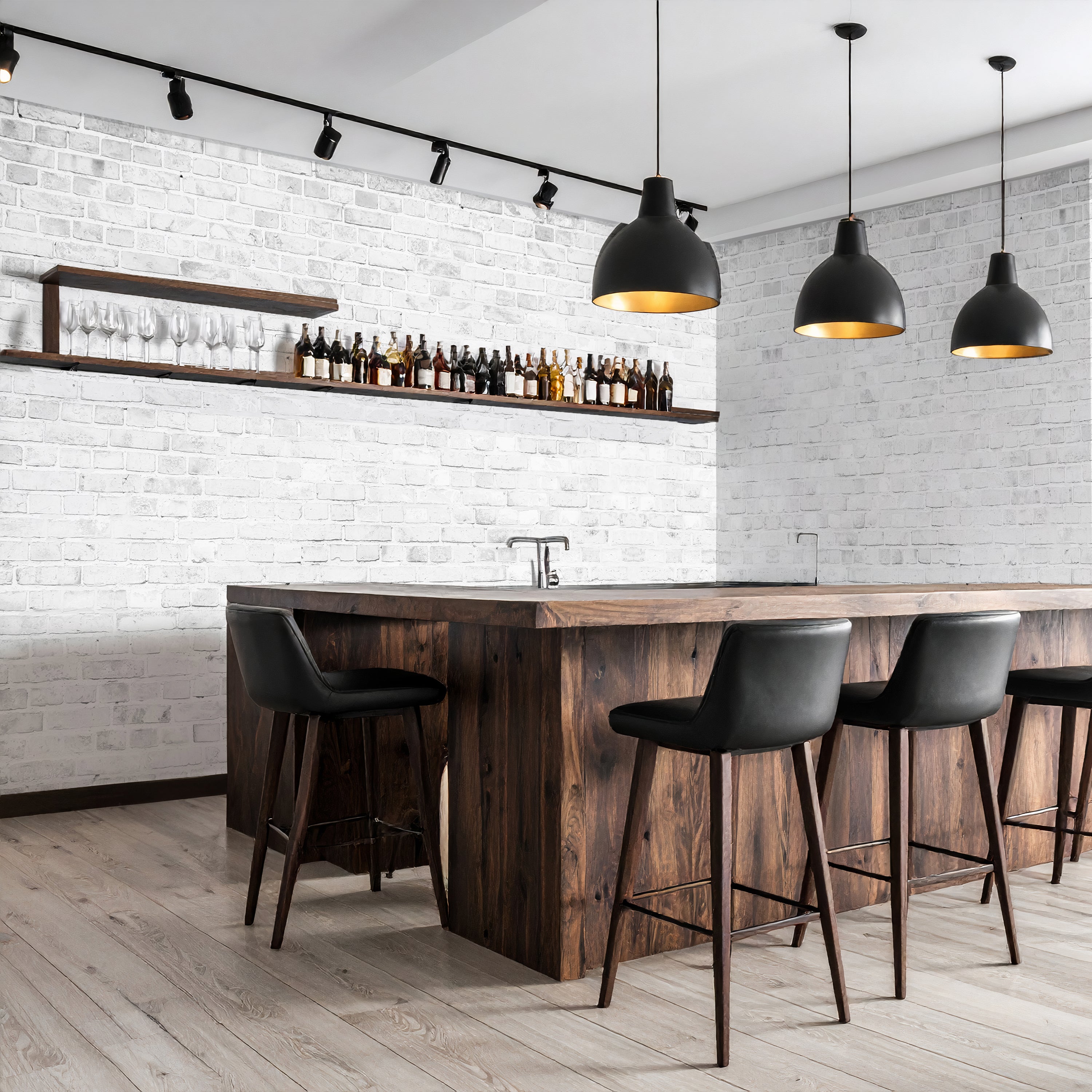 Whitewash Brick — Rustic Farmhouse Luxury Wallpaper Mural
