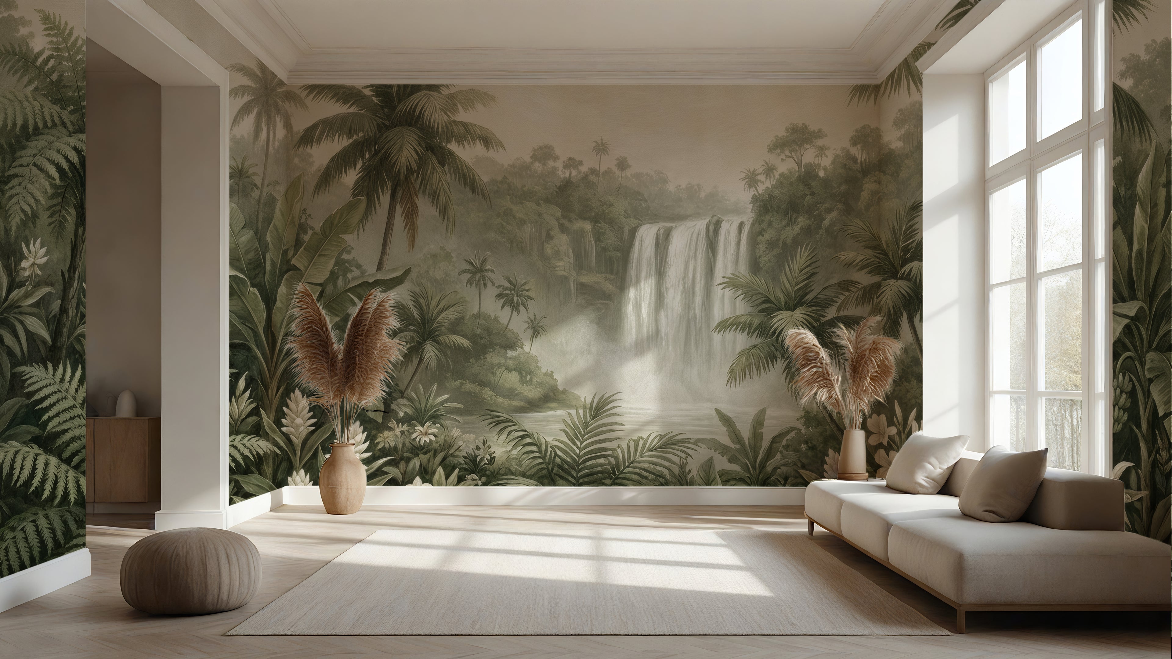Tropical Waterfall - Coastal & Nature Luxury Wallpaper Mural