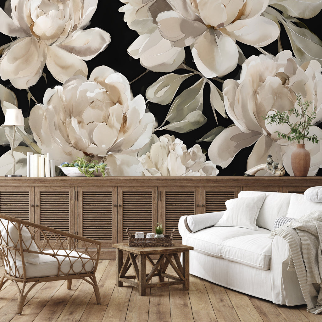 Painted Peony — Bold Florals Luxury Wallpaper Mural