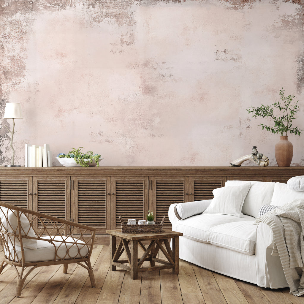 Blush Concrete - Luxe Textures Luxury Wallpaper Mural