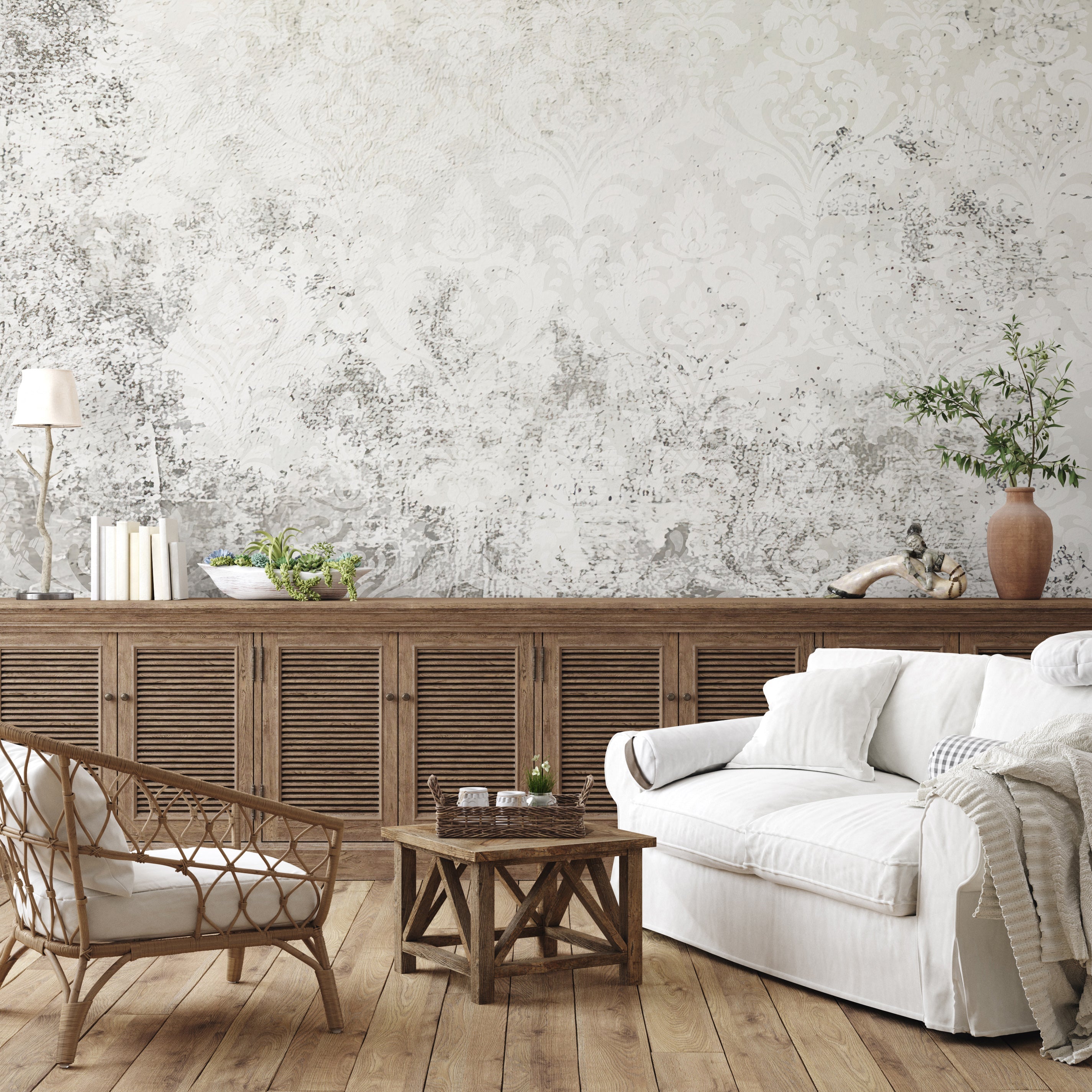 Ghost Damask — Luxe Textures Luxury Wallpaper Mural