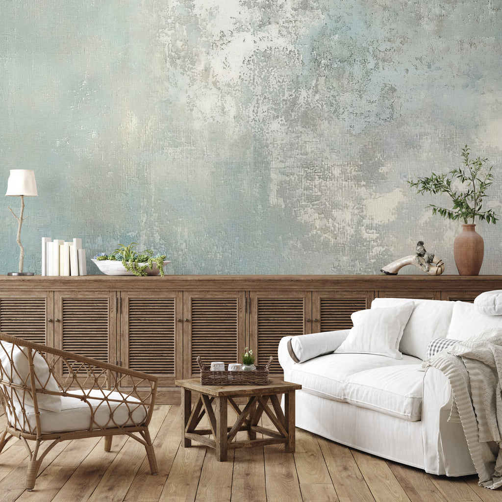 Soft Blue Plaster — Luxe Textures Luxury Wallpaper Mural